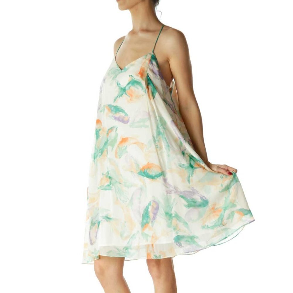 philosophy Beige Green Watercolor Day Dress - Picture 3 of 3